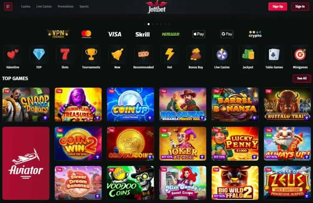 JettBet Login or Sign Up to Start Playing Online image 2